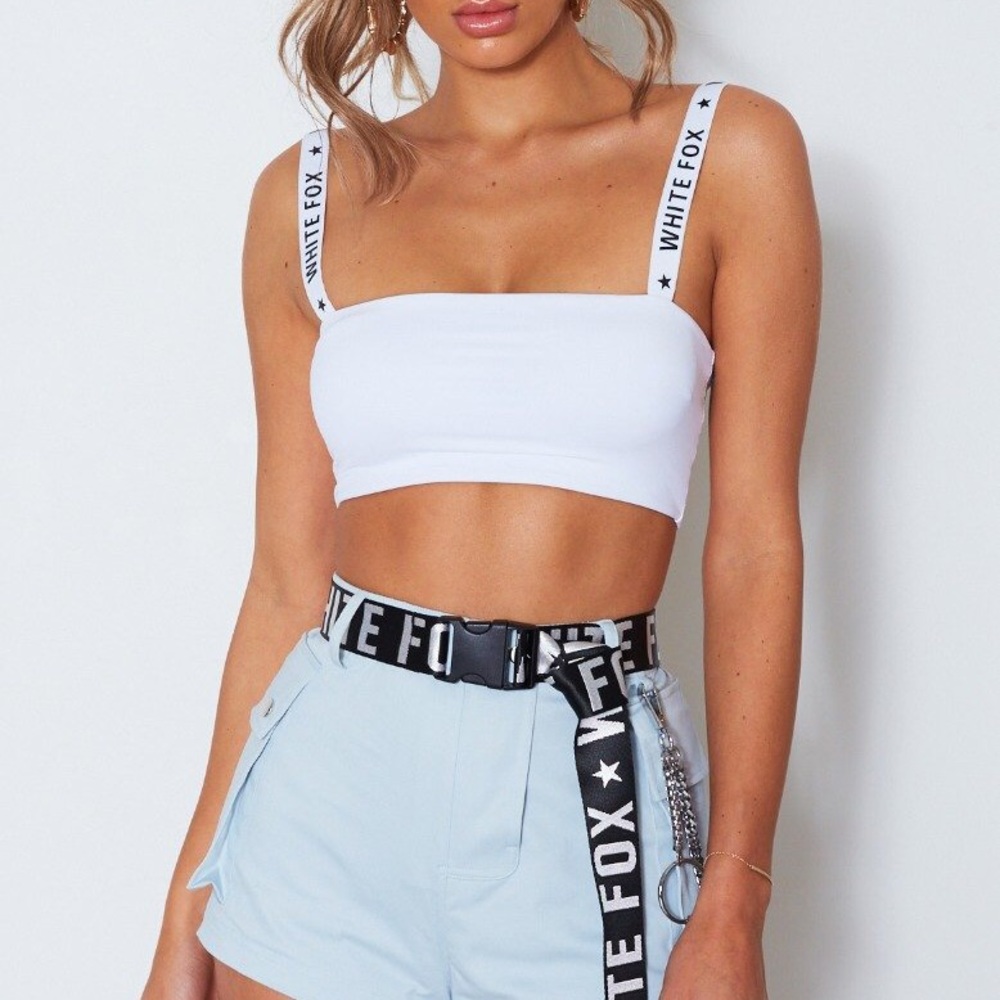 white fox boutique crop top